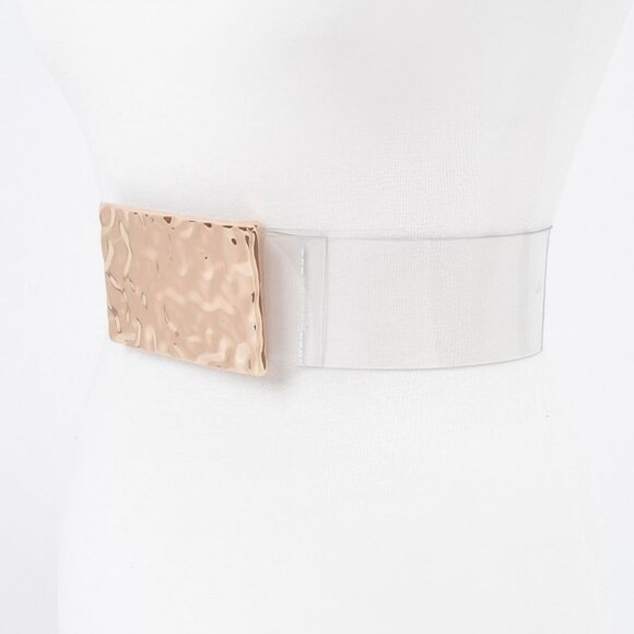 Vintage Metal Buckle Clear Belt - Picture 2 of 4